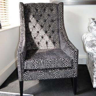 Bespoke Andrew Martin Style Studded Vevlet Sparkle Chair