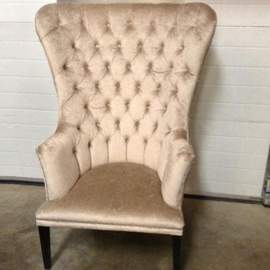 Bespoke Crushed Velvet High Back Buttoned Boss Feature Chair