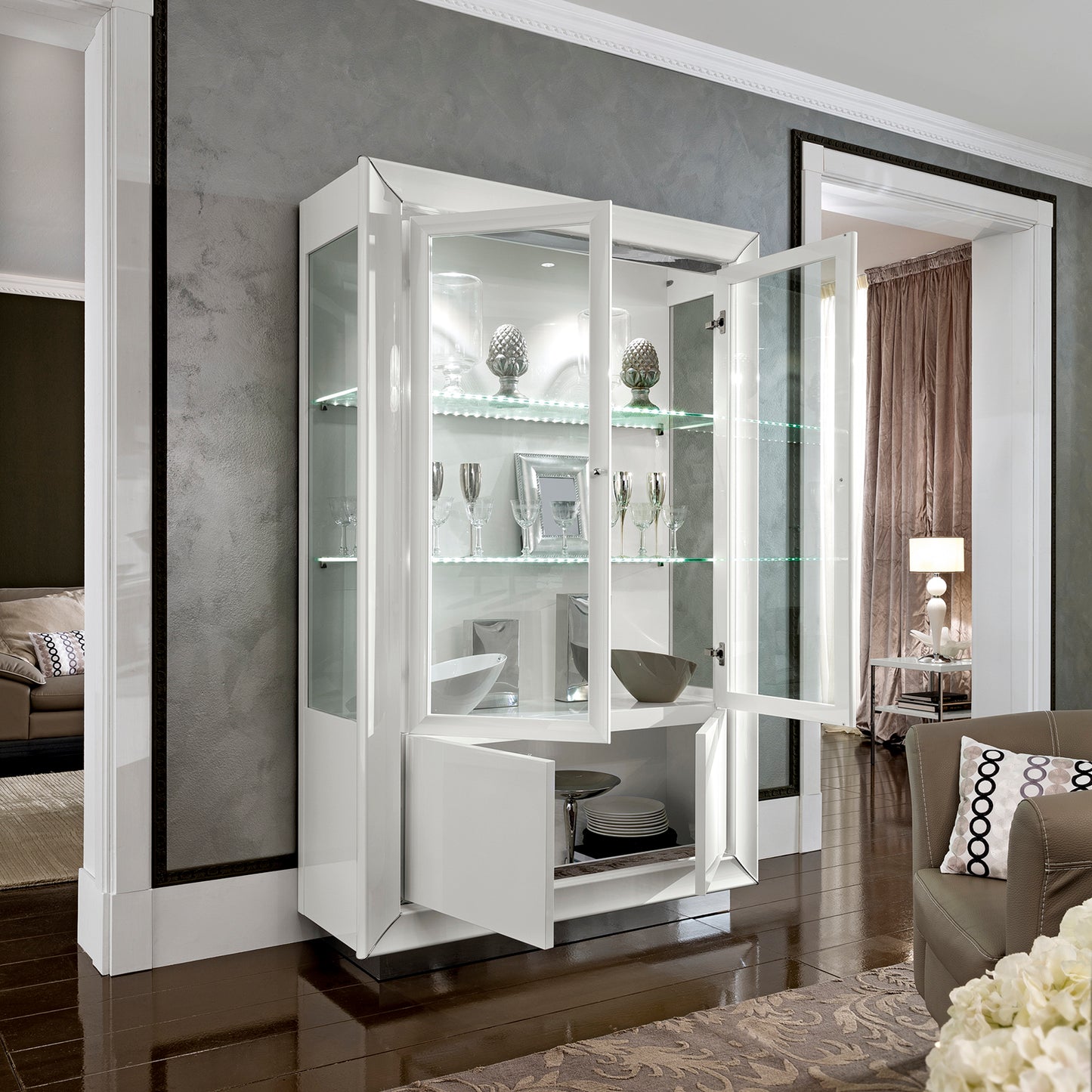 Bianca White 2 Door Display Unit