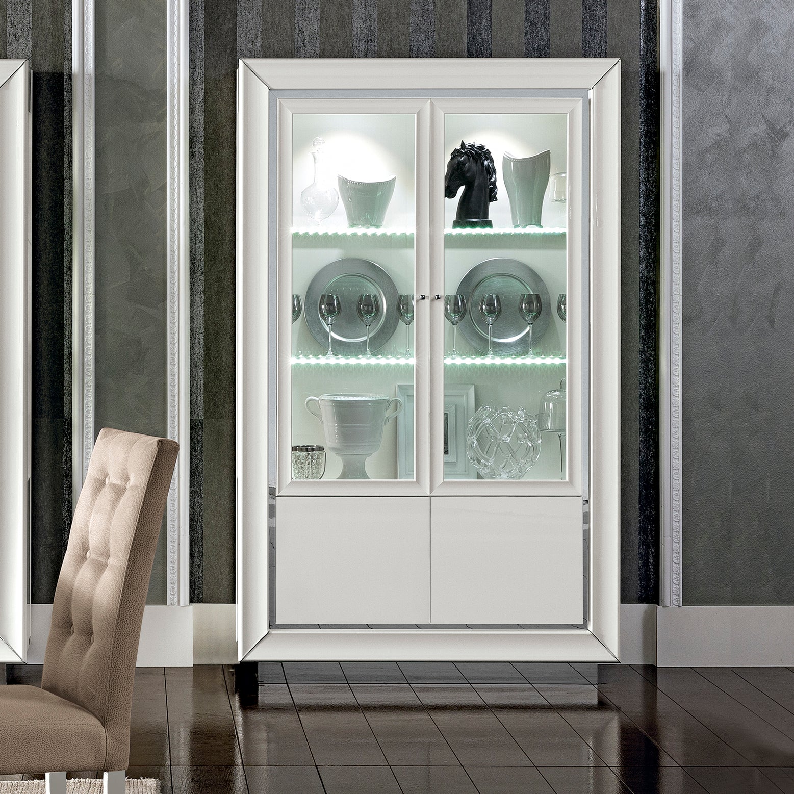 Bianca White 2 Door Display Unit