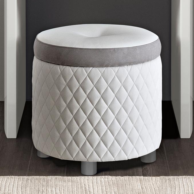 Bianca White Dressing Table Stool