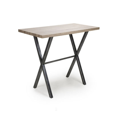 Brett Oak Industrial Breakfast Bar Table