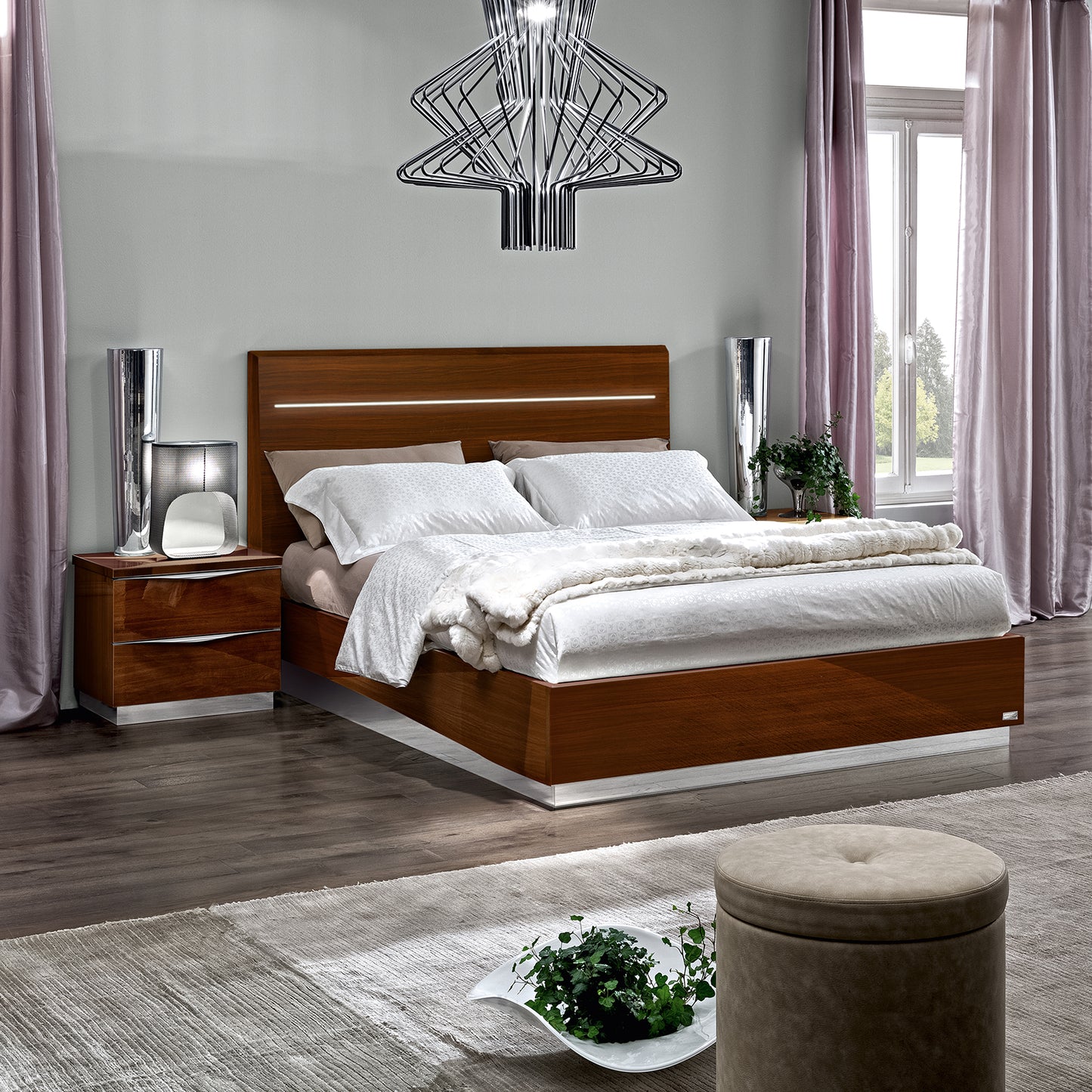 Caligula Legno Bed - Various Colours, Sizes & Base Options