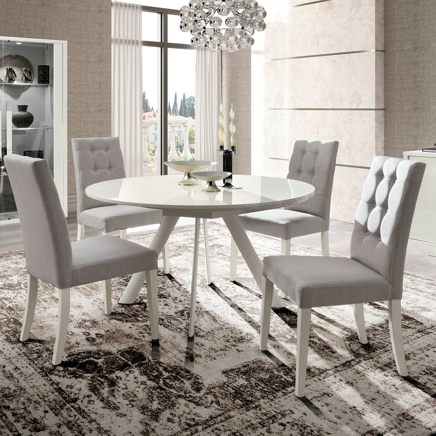 Caligula White 1.2m Extending Dining Table