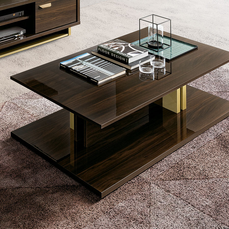 Florentina Walnut Patrizio Rectangular Coffee Table