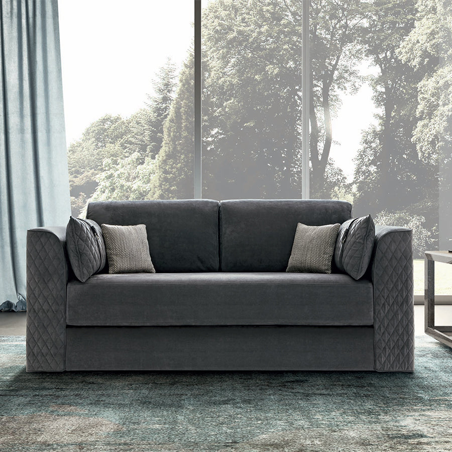 Manera Quilted & Plain Velvet Midi Sofa Bed