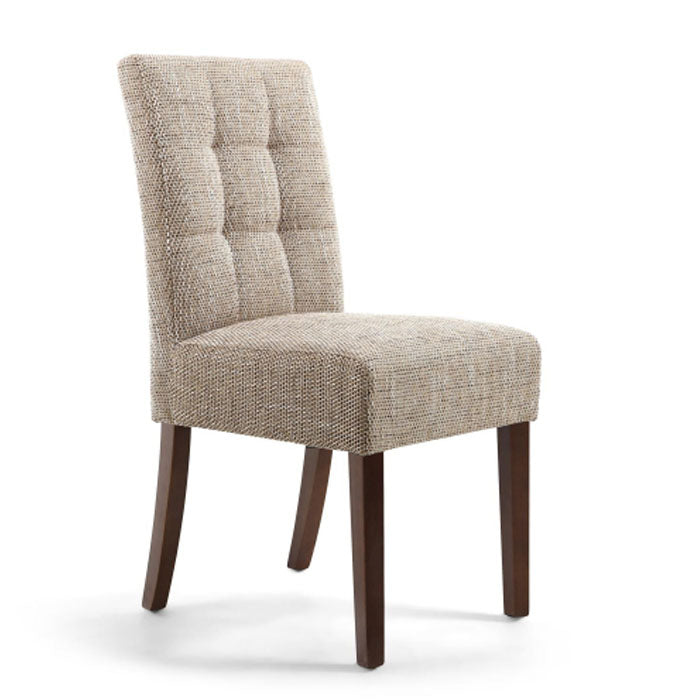 Moby Oatmeal Tweed Waffle Back Dining Chair - Various Leg Options