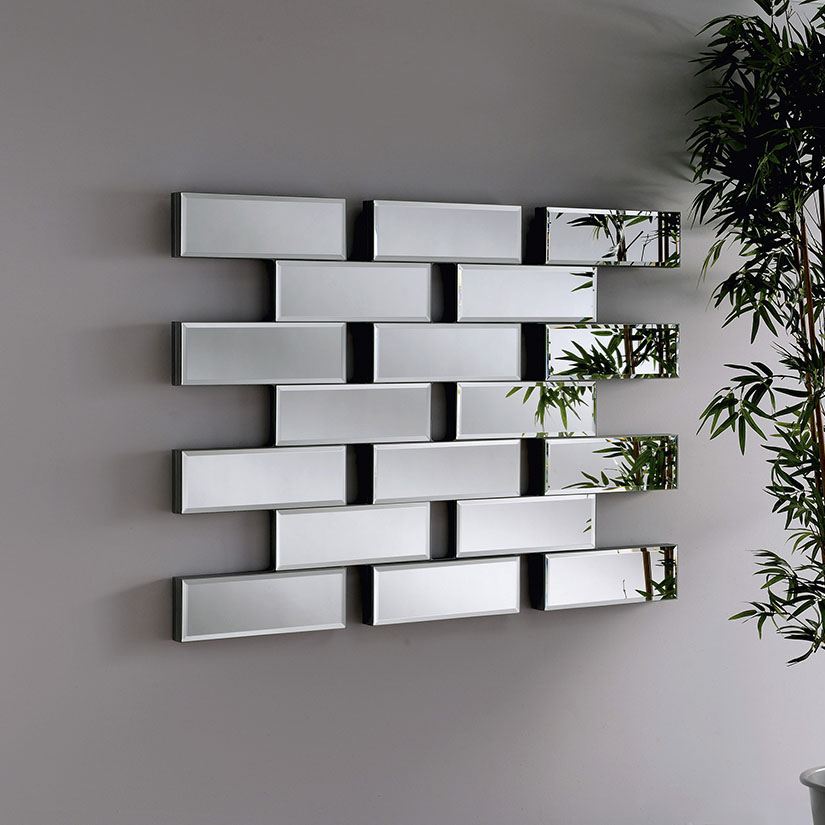 Maze Glass Contemporary Rectangular Mirror