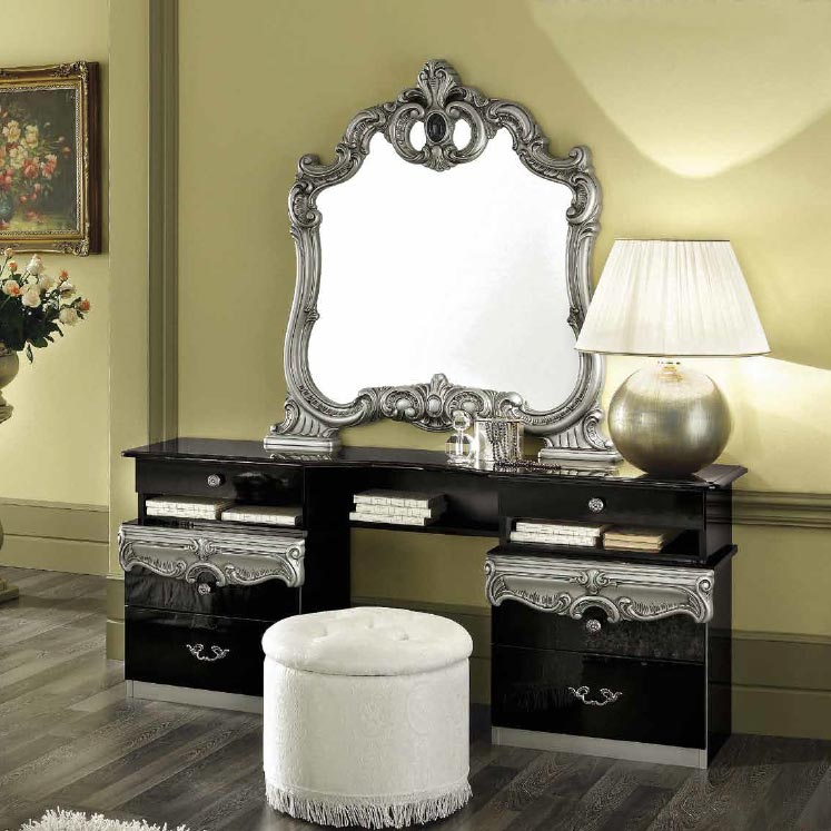 Bellissima Black & Silver Dressing Table