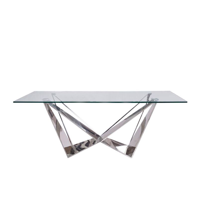 Florentina Rectangular Glass & Chrome Coffee Table