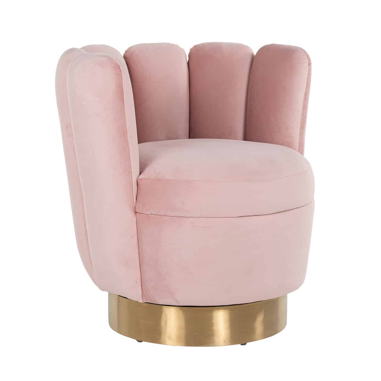 Marley Pink Velvet Feature Armchair