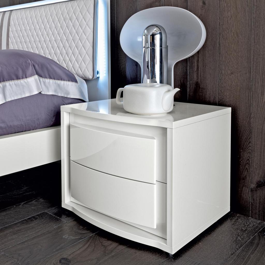 Bianca White Bedside Drawers