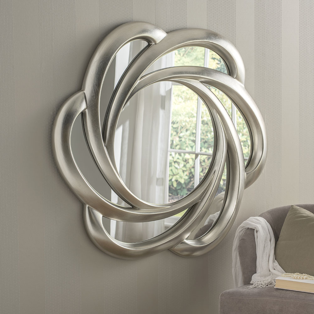 Pretzel Silver Leaf Contemporary Mirror