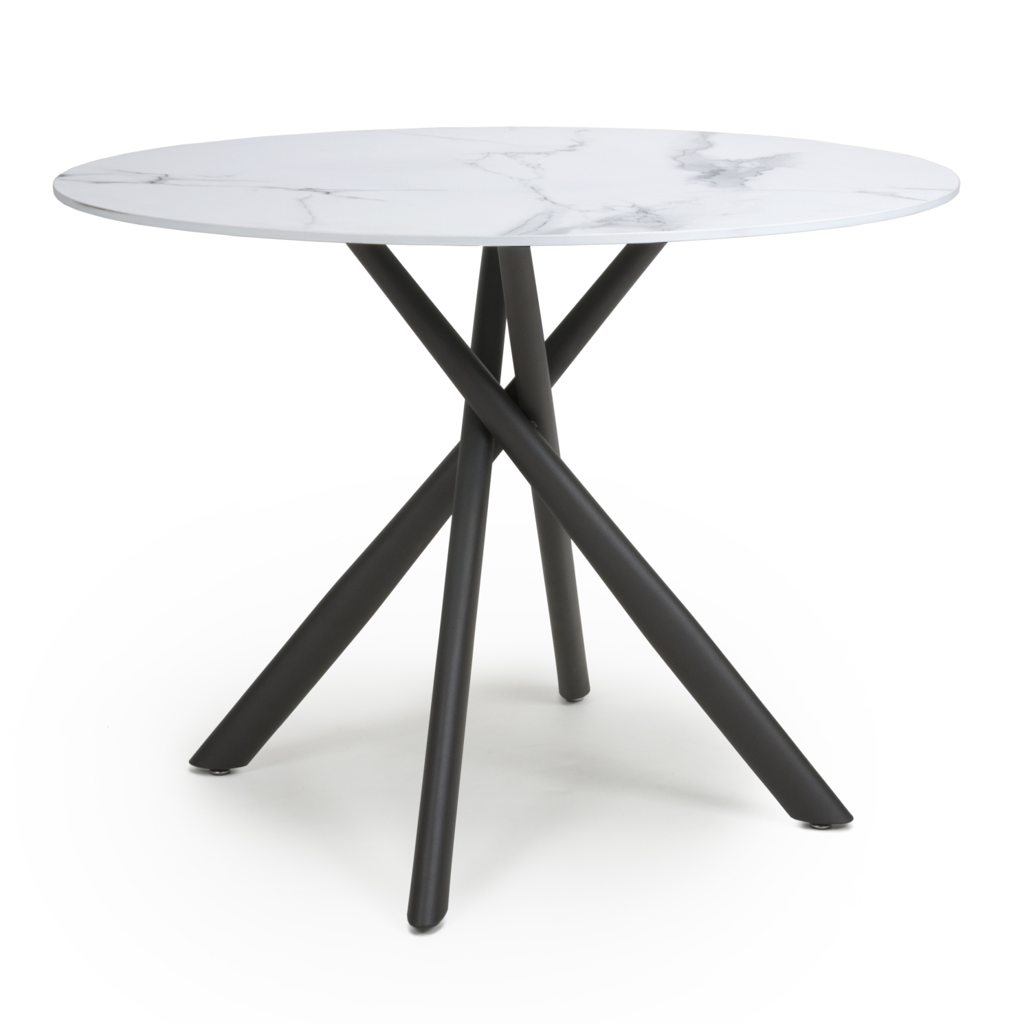 Avensis White Marble 1m Dining Table