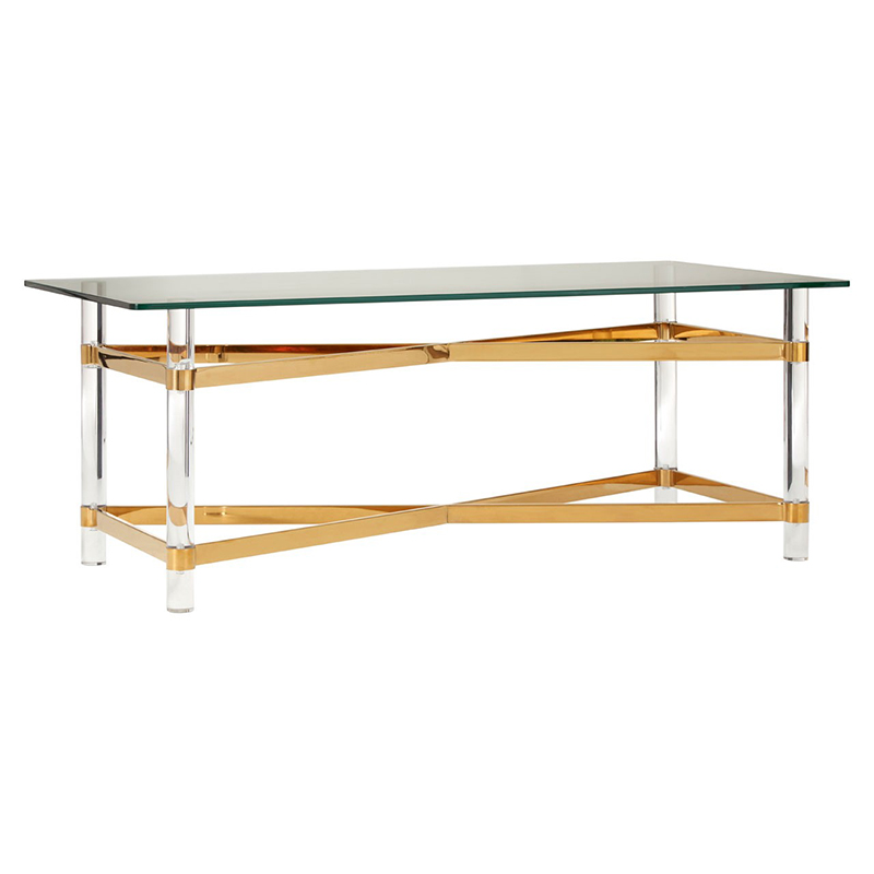 Cramer Glass Gold Coffee Table