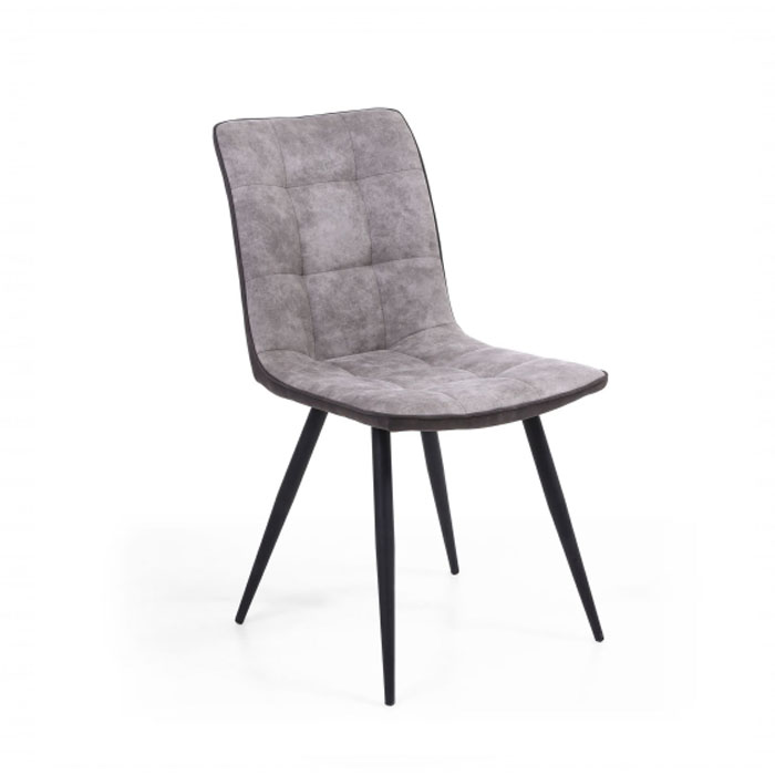Rod Light Grey Suede Dining Chair