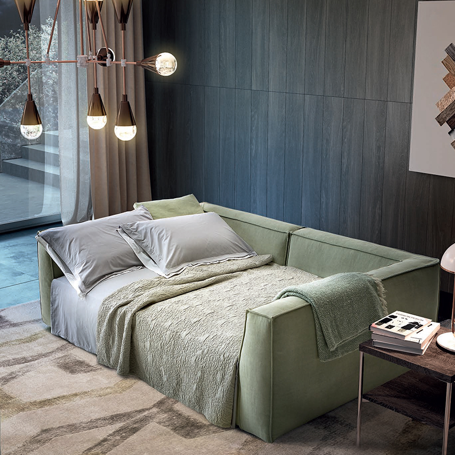 Palmero Green Fabric 2.4m x 1.4m Modular Sofa Bed