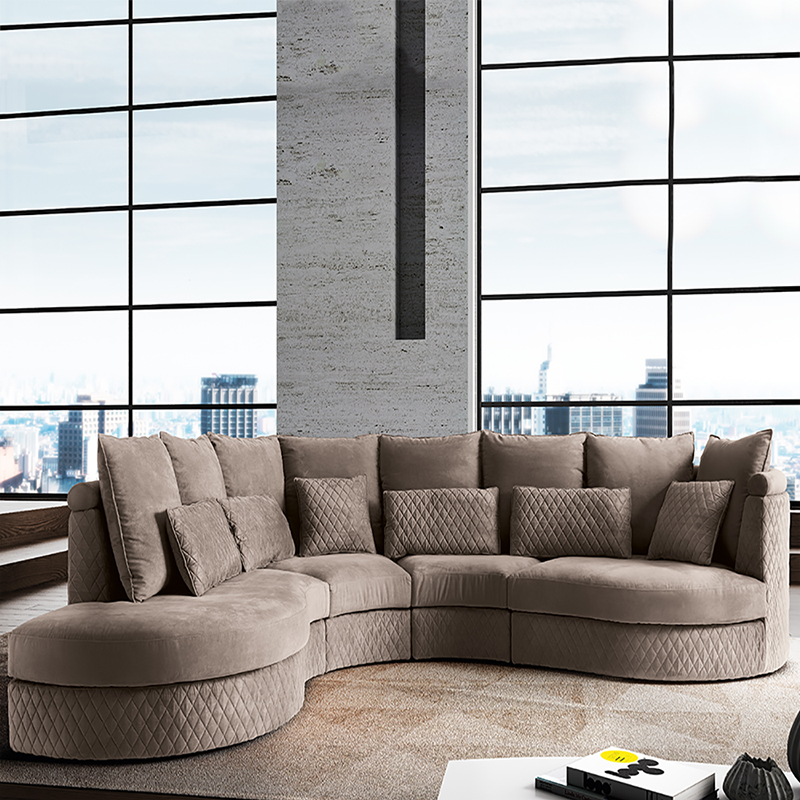 Nareso 2.7m x 3.1m Curved Modular Sofa