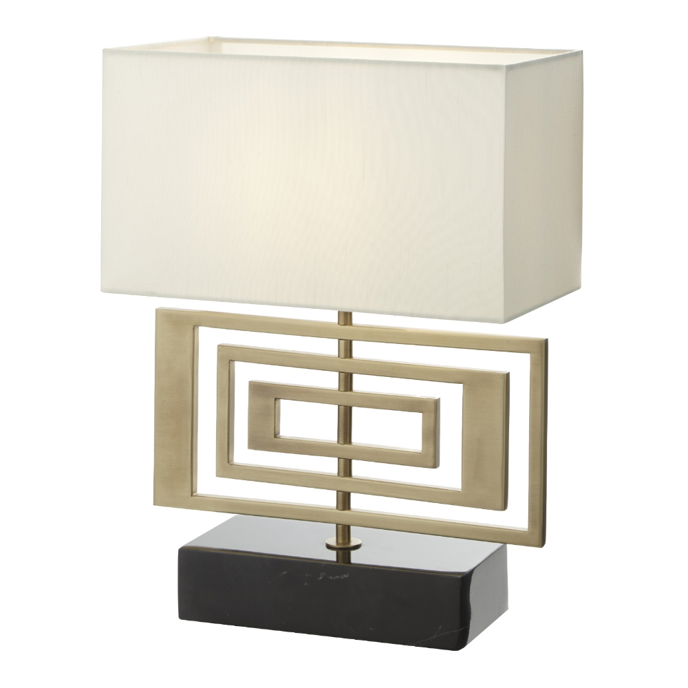 Derry Antique Brass & Marble Table Lamp