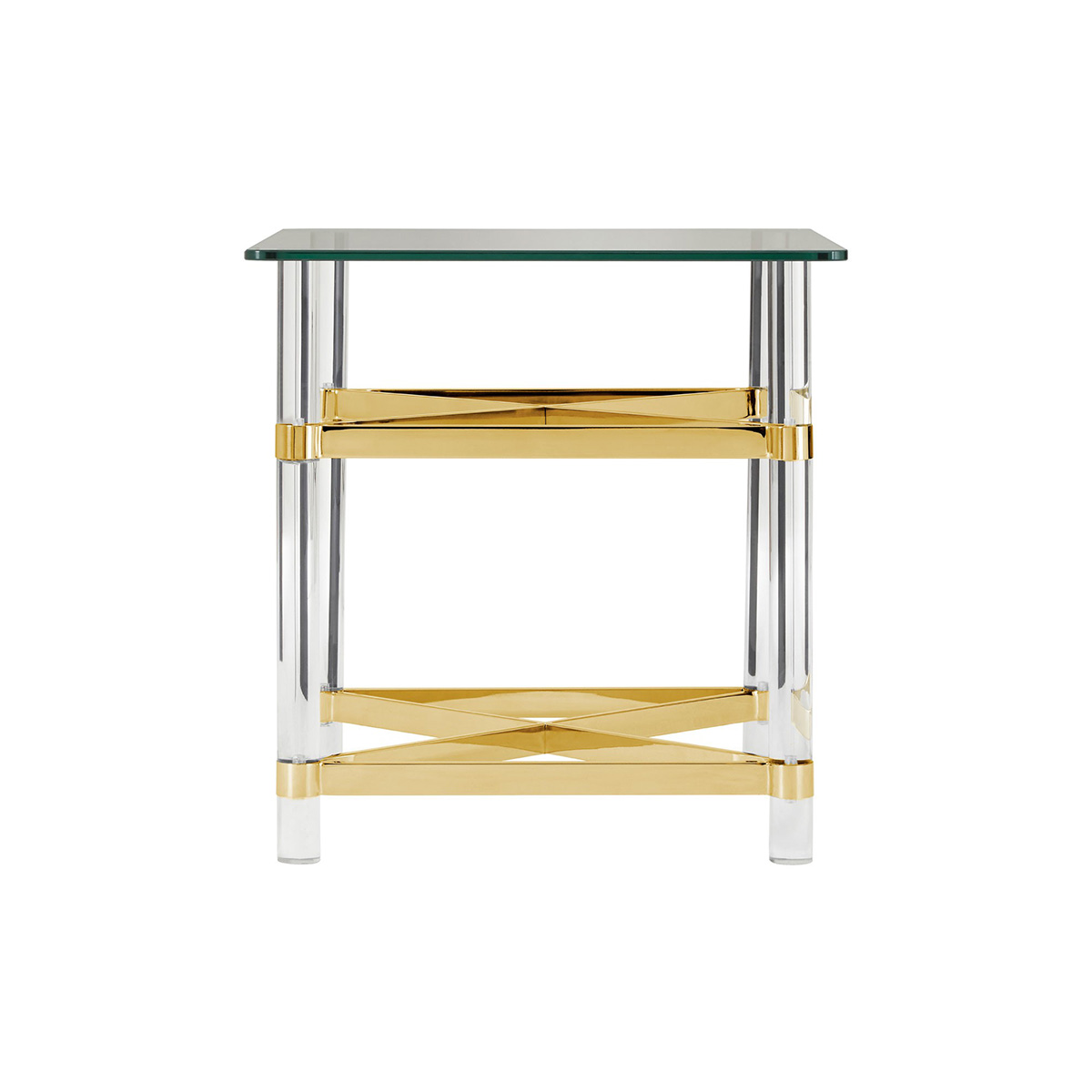 Cramer Glass Gold Lamp Table