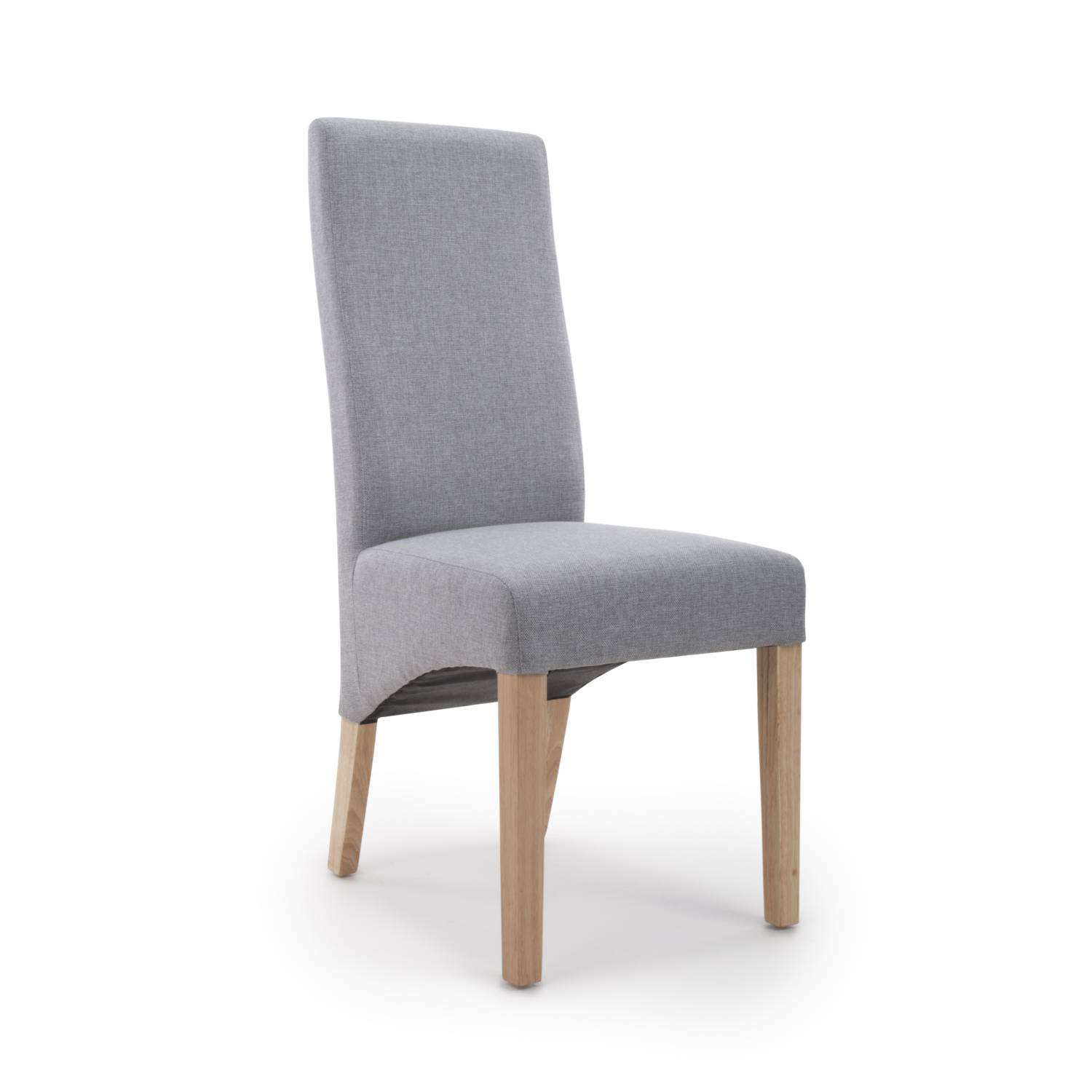 Barford Silver Grey Linen Wave Back Dining Chair