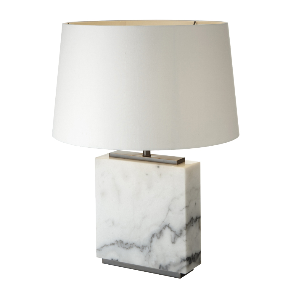 White Marble Antique Table Lamp - Base Only