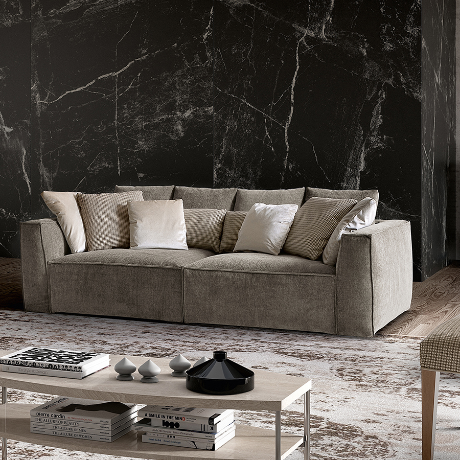 Palmero Grey Fabric 2.8m Modular Sofa