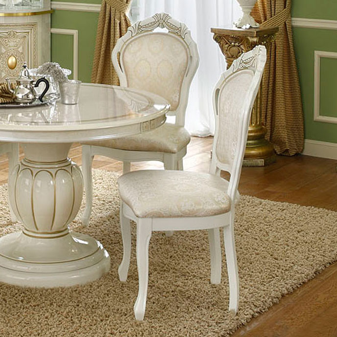Varazze Ornate Gold & Ivory Dining Chair