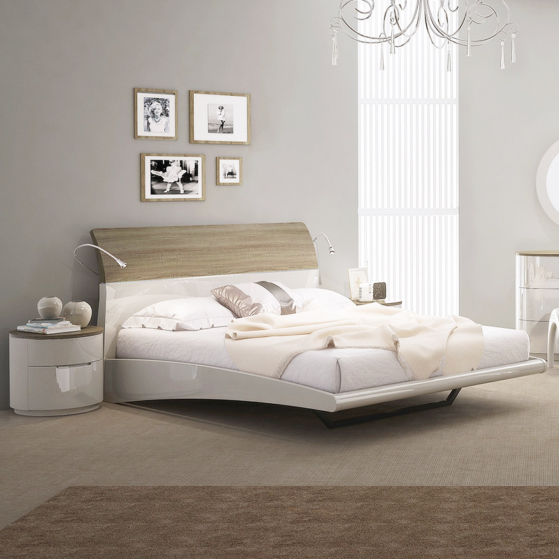 Abrilla Cashmere & Oak Floating Double Bed
