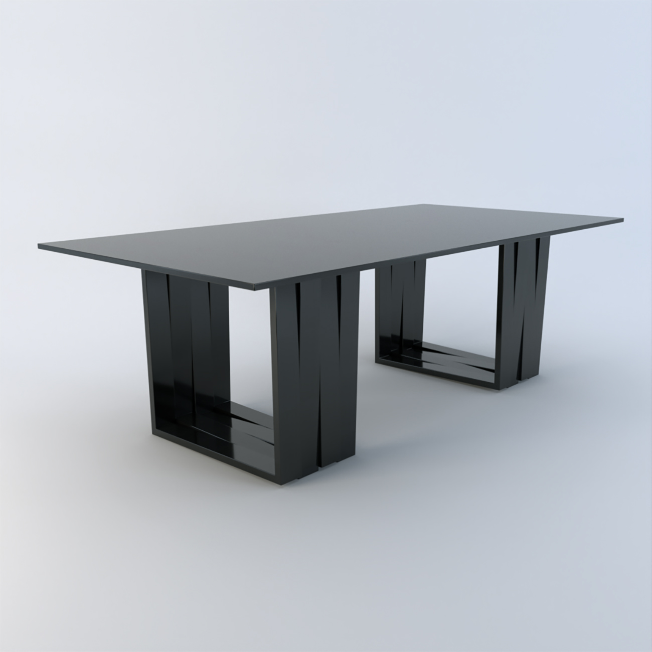 Aria Duo 2.4m Steel Grey Granite Dining Table