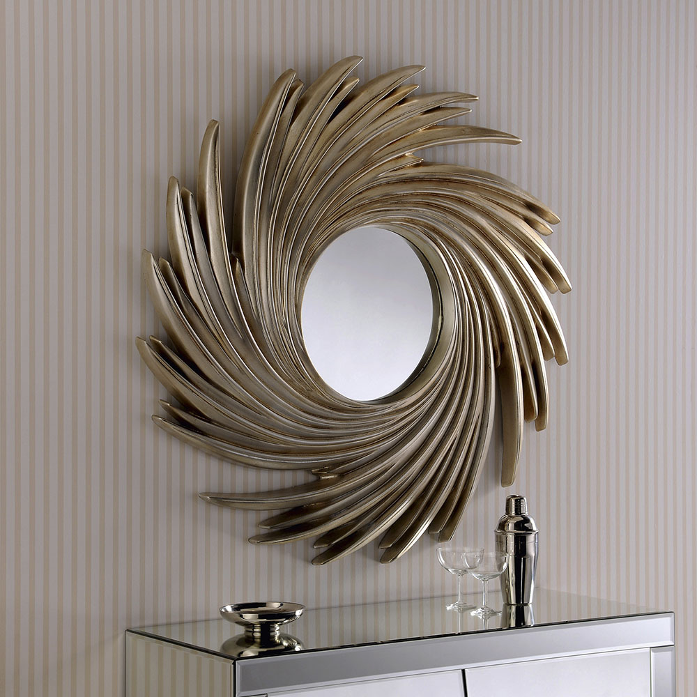 Artista Swirl Contemporary Round Mirror