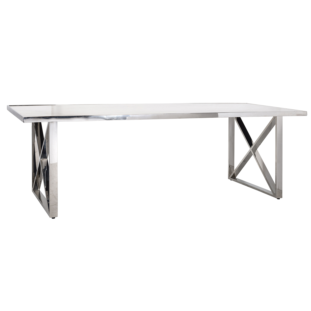 Lyla 2m White Marble Dining Table