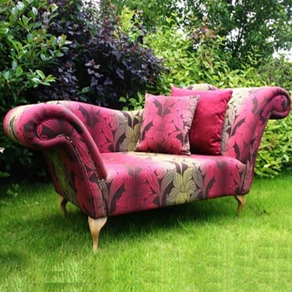 Bespoke Small Floral Fabric Chaise
