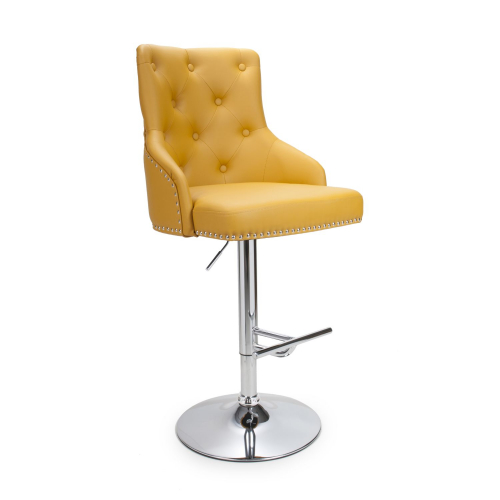 Rockley Yellow Faux Leather Bar Stool