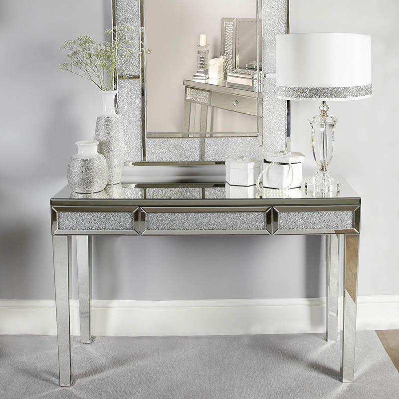 Madoora Mirrored Glass Console Table