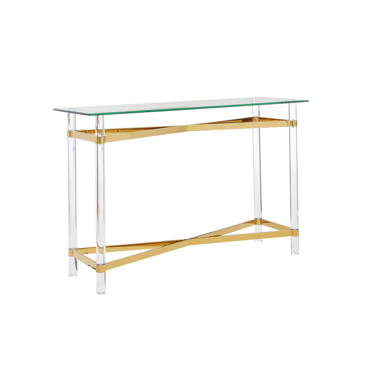 Cramer Glass Gold Console Table