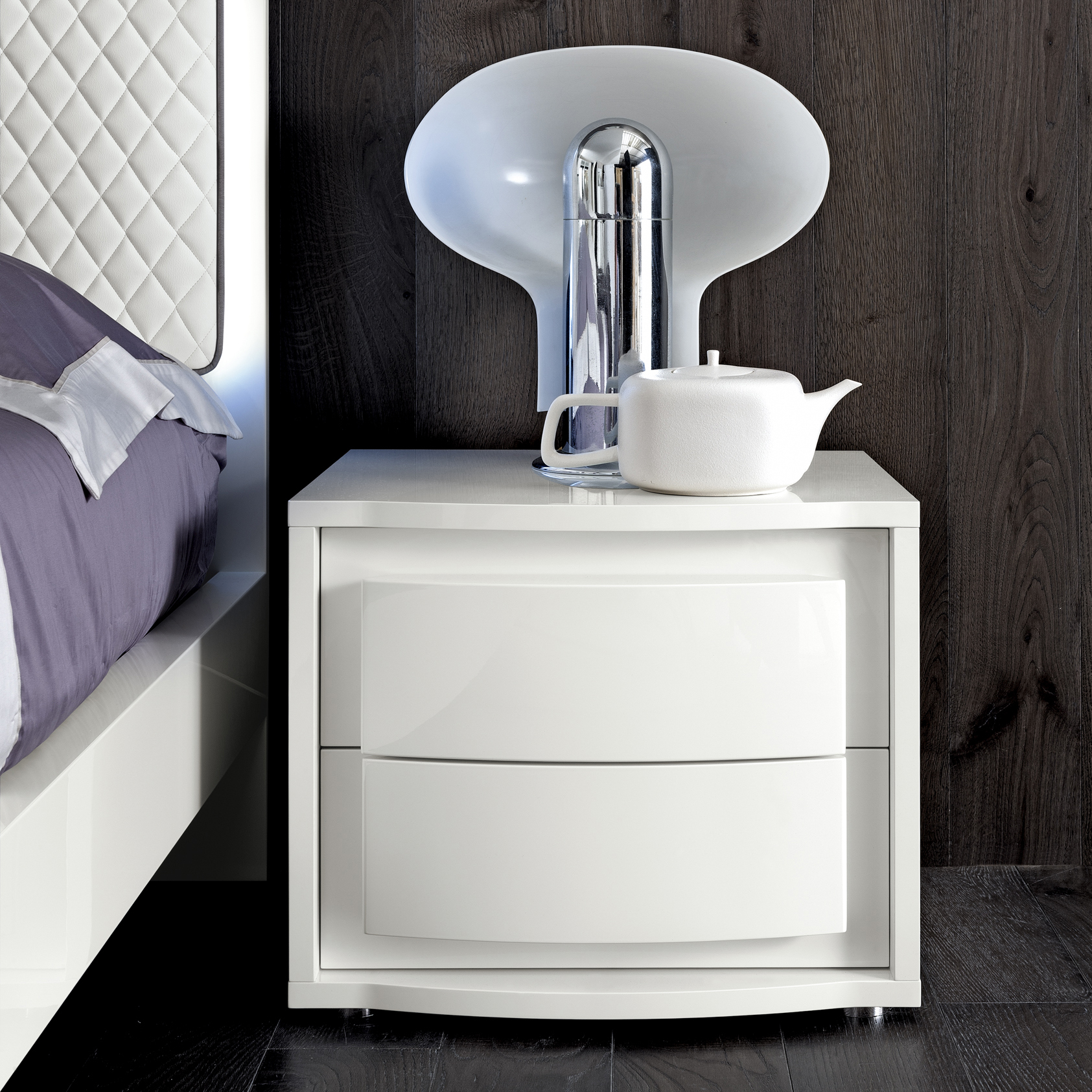 Bianca White Bedside Drawers