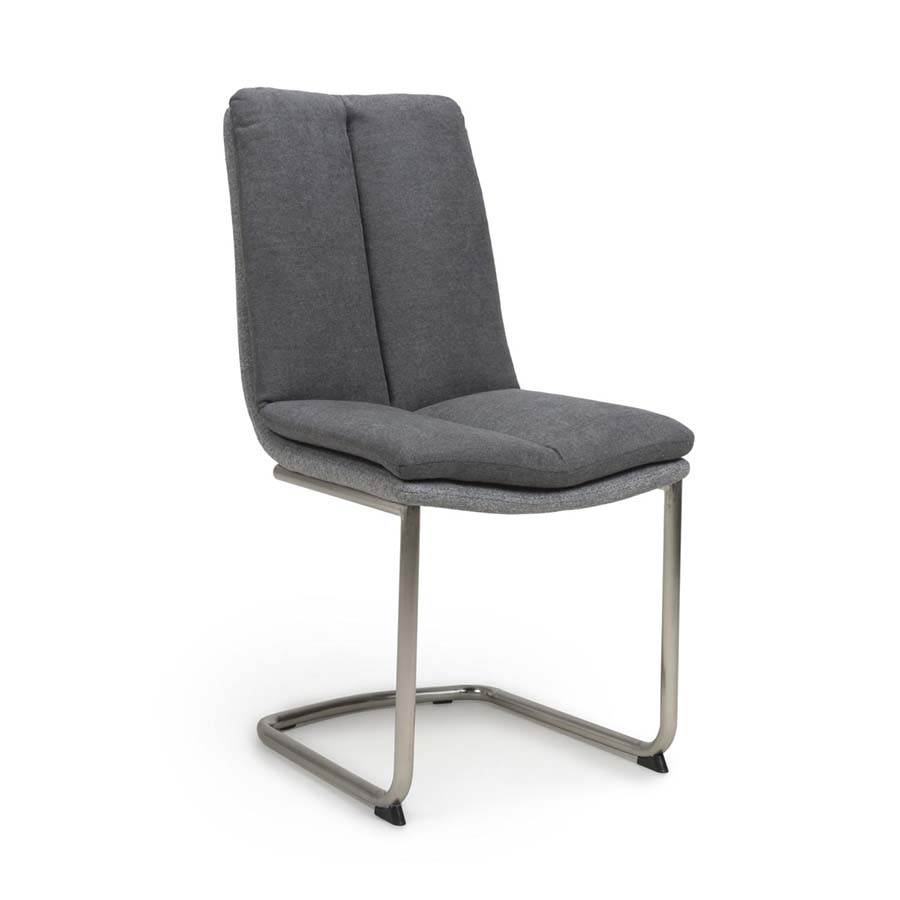 Tenor Light Grey Two Tone Linen Floating Dining Chair