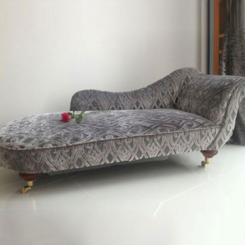 Bespoke Embossed Velvet Fabric Chaise