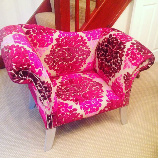 Bespoke Floral Studded Pew Chair