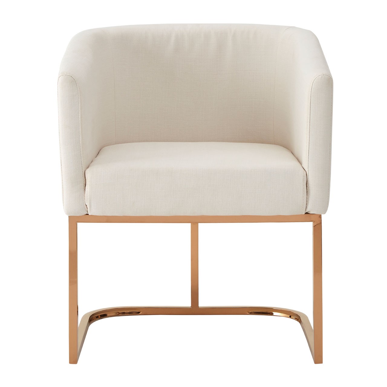 Millen White Rose Gold Dining Chair