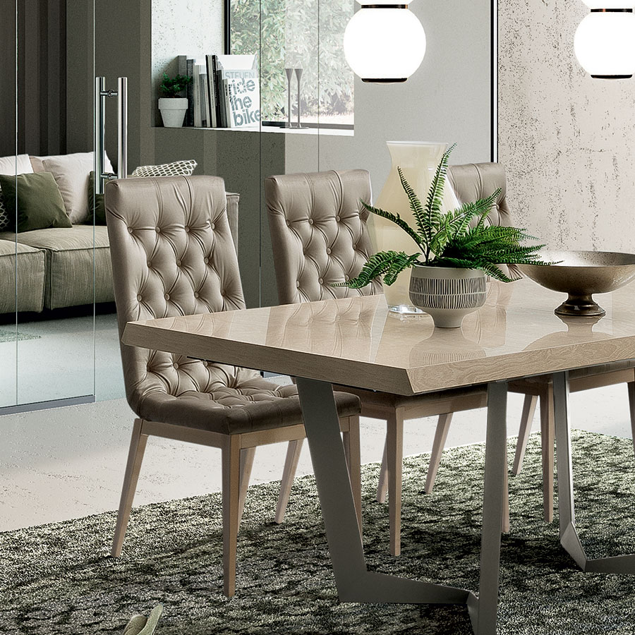 Capitonne Ivory Birch Dining Chair