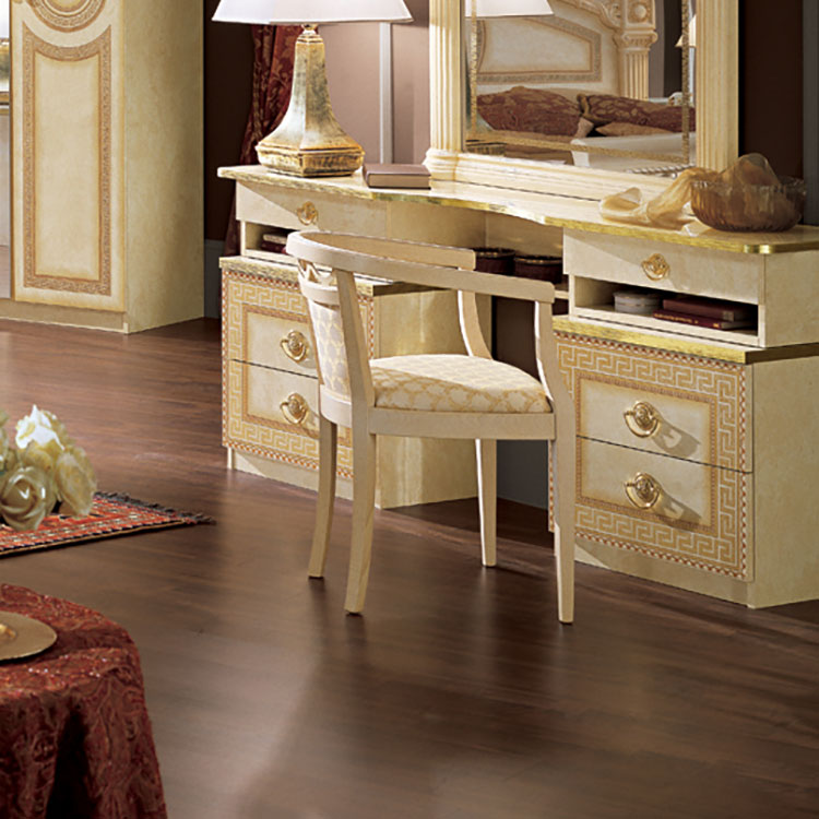 Medusa Ivory/Gold Dressing Table Chair