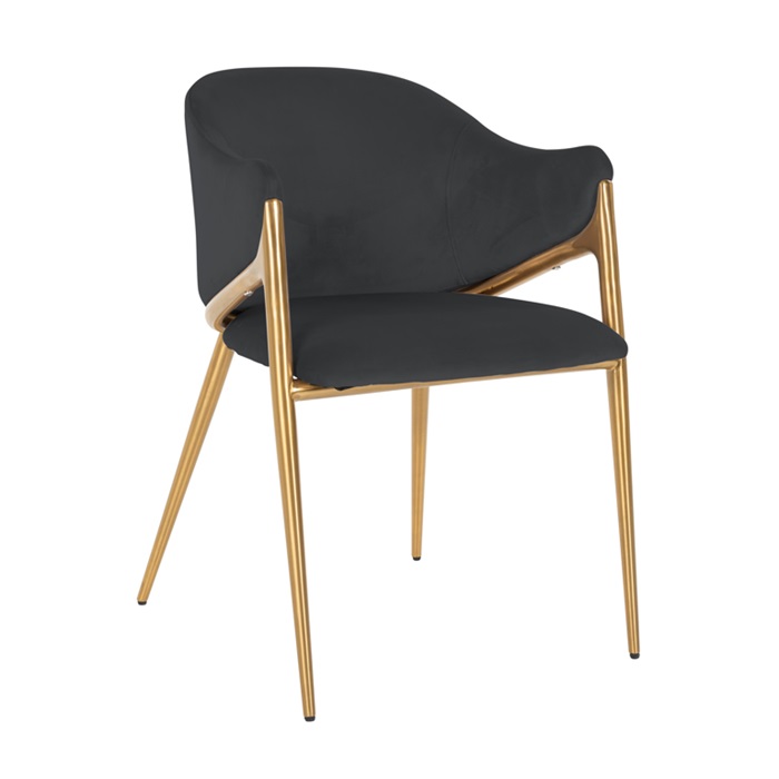 Gildo Khaki Velvet Dining Chair