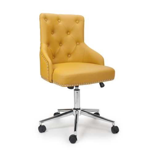 Rockley Yellow Faux Leather Office Chair