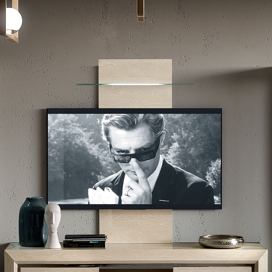 Elisio LED Ivory Birch TV Wall Panel Mount
