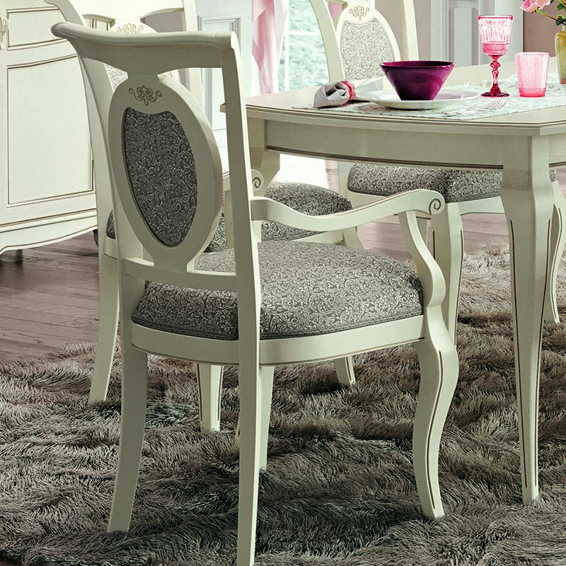 Fabrina Walnut Upholstered Carver Dining Chair