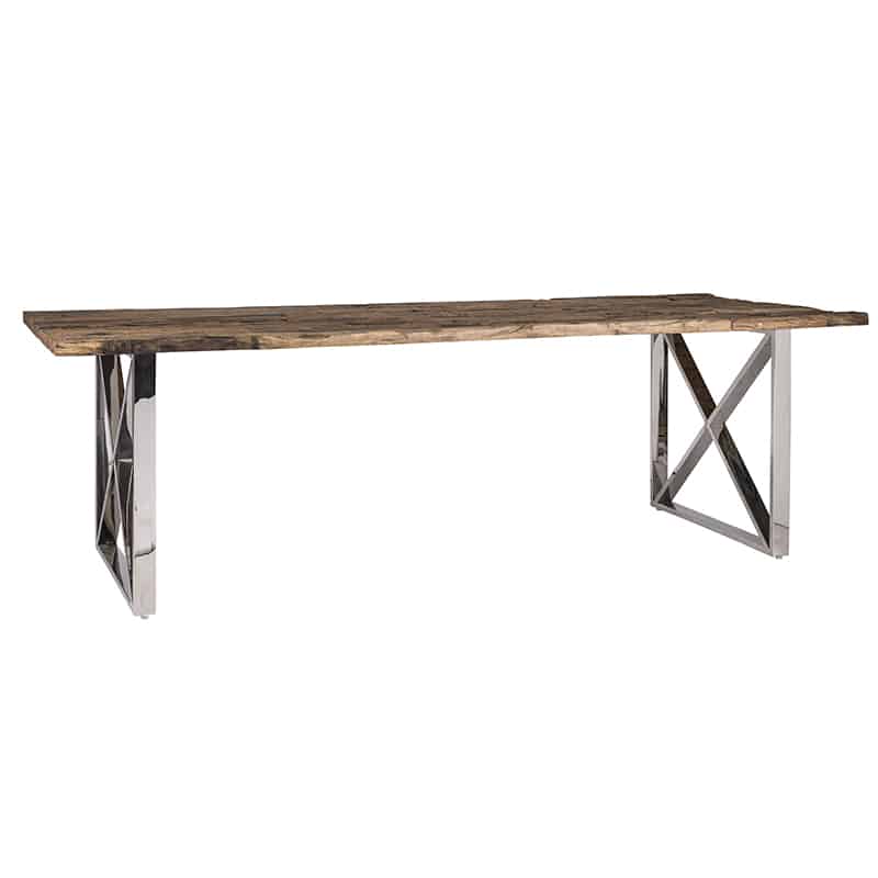 Karmal 2m Eco Wood Silver Dining Table