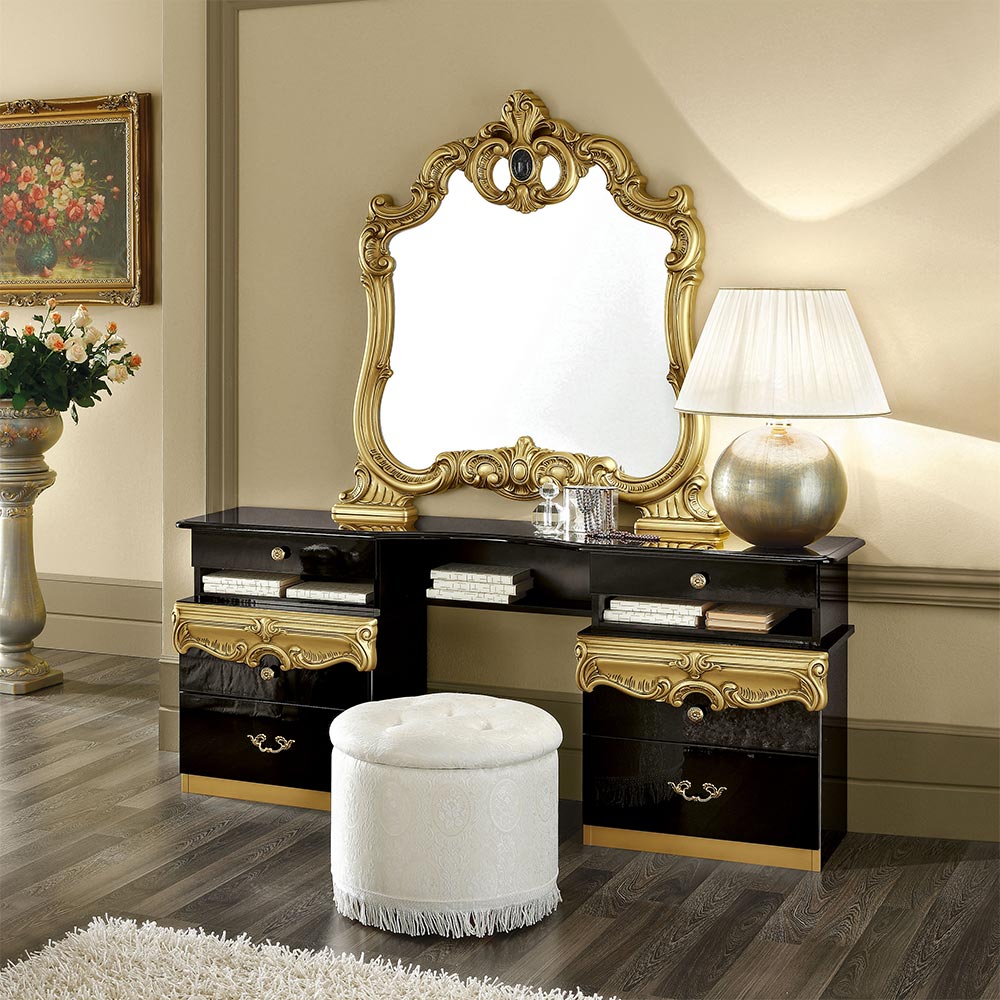 Bellissima Ivory & Gold Dressing Table