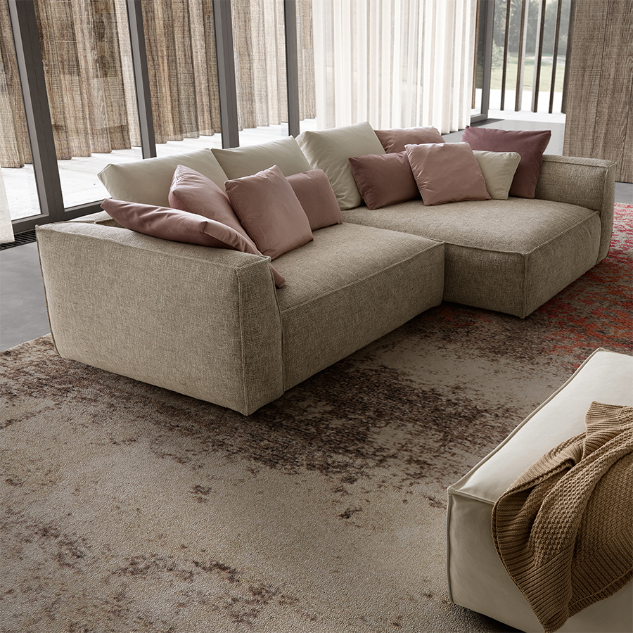 Palmero Grey Fabric 2.6m Modular Sofa